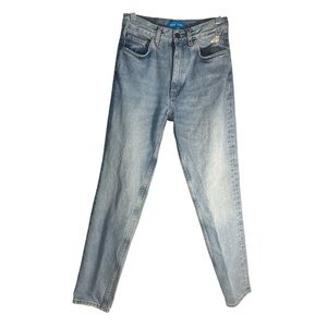 M.i .h Mimi Straight Leg High Waisted Denim Jeans Sz 25